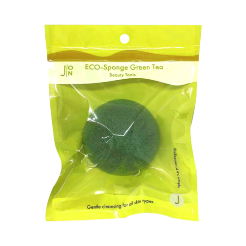 Спонж конняку зеленый чай, 1 шт | J:ON ECO-Sponge Green Tea фото 1
