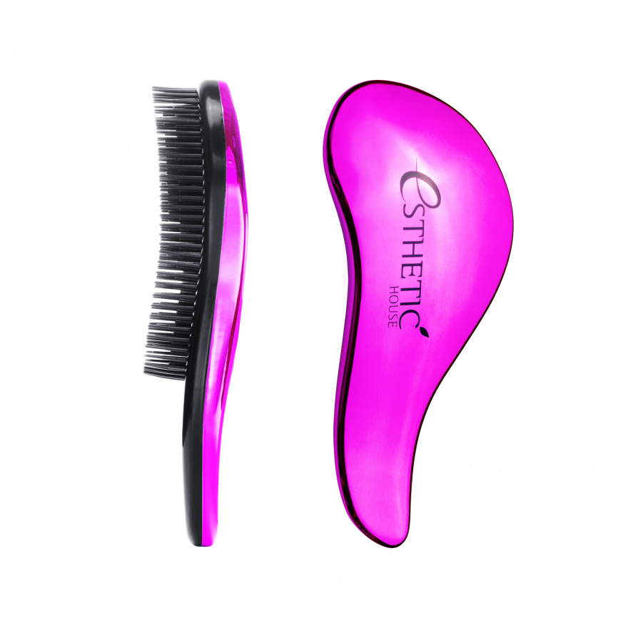 Расческа для волос пластиковая розовая, 18*7см | ESTHETIC HOUSE HAIR BRUSH PINK фото 1