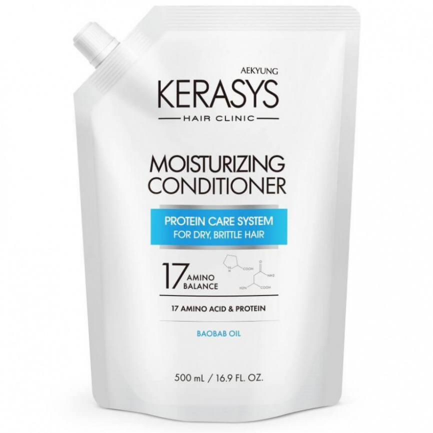 Увлажняющий кондиционер для волос, запаска 500 мл | Kerasys Hair Clinic Moisturizing Conditioner фото 1