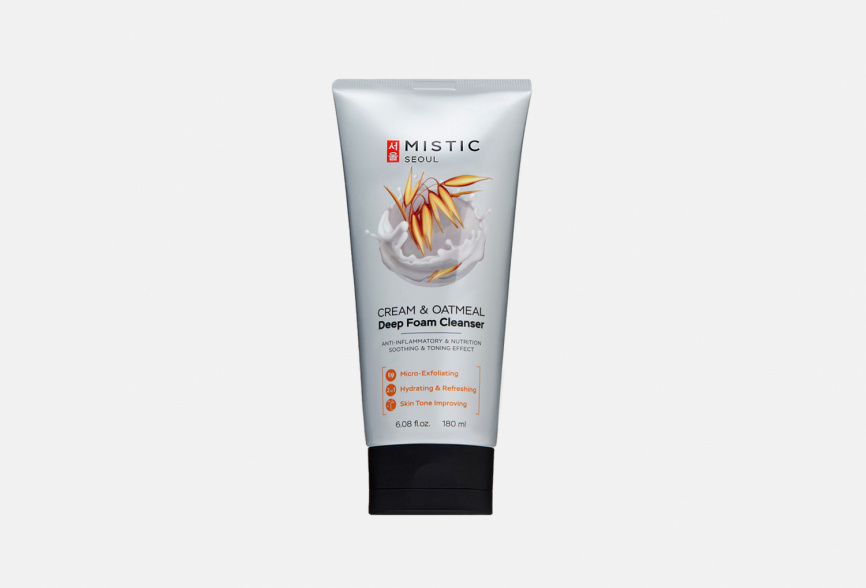 MISTIC Пенка для умывания глубокоочищающая  CREAM & OATMEAL Deep Foam Cleanser 180 мл фото 1