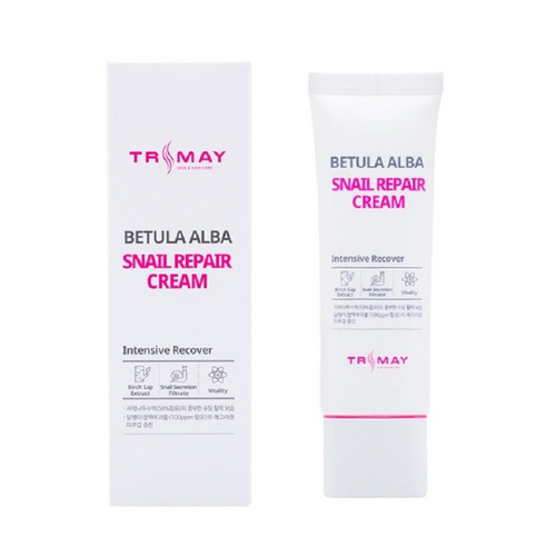 Крем заживляющий с берёзовым соком и муцином улитки, 50 мл | TRIMAY Snail Repair Betula Alba Cream фото 2