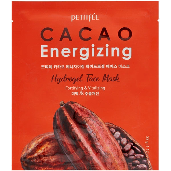 Маска для лица гидрогелевая c какао, 32 гр | PETITFEE Cacao Energizing Hydrogel Face Mask фото 1