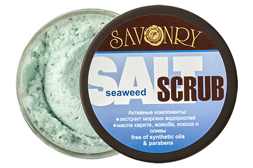 Соляной скраб морские водоросли, 300 г. | Savonry Salt Scrub Seaweed фото 1