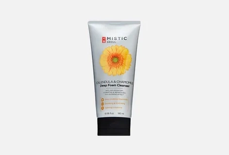 MISTIC Пенка для умывания глубокоочищающая CALENDULA & СHAMOMILE Deep Foam Cleanser 180 мл фото 1