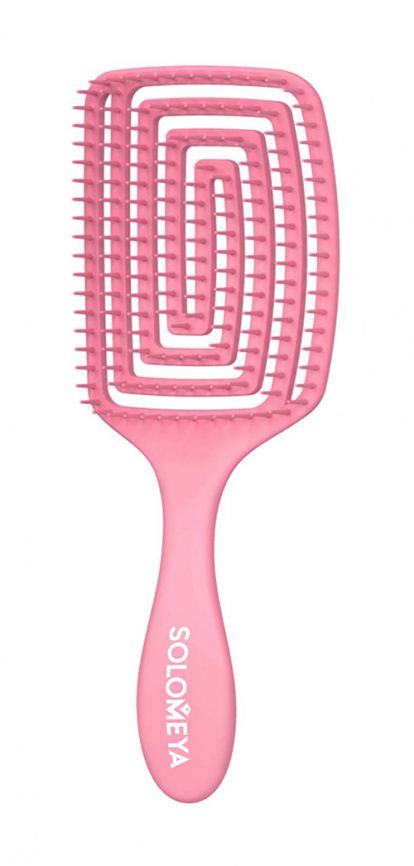 Расческа для волос (лопатка) с ароматом клубники, 1 шт | SOLOMEYA Solomeya Wet Detangler Brush Paddle Strawberry фото 1