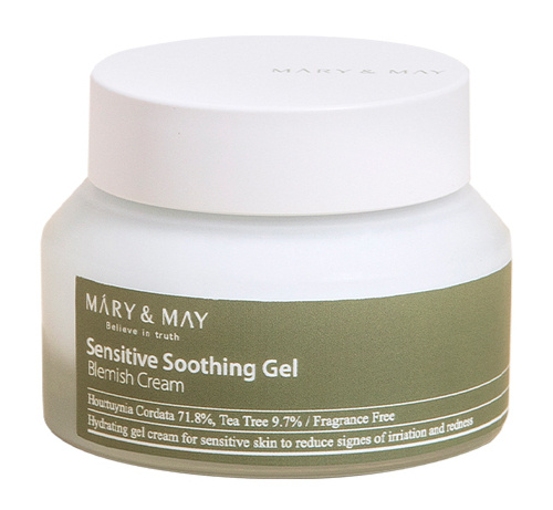 Успокаивающий крем для чувствительной кожи, 70 гр | Mary&May Sensitive Soothing Gel Cream фото 1