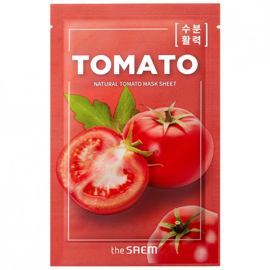 Тканевая маска с экстратом томата, 21 мл | THE SAEM Natural Tomato Mask Sheet фото 1