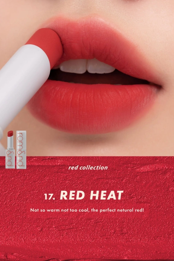 Матовая помада для губ, 3 гр | ROM&ND Zero Matte Lipstick 17 Red Heat фото 2