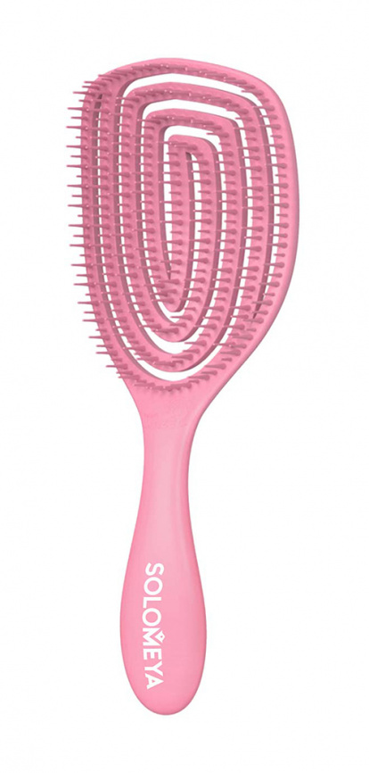 Расческа для волос с ароматом клубники, 1 шт | SOLOMEYA Wet Detangler Brush Oval Strawberry фото 1