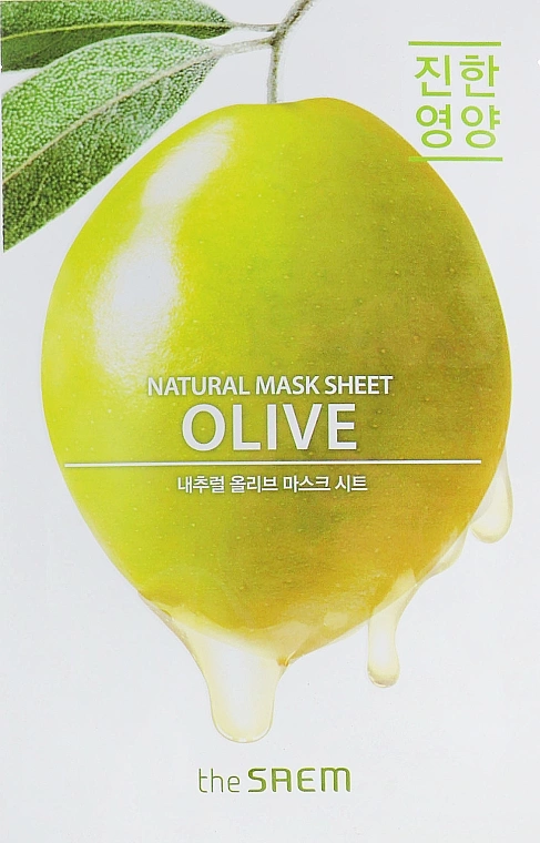 Маска тканевая с экстрактом оливы, 21 мл | THE SAEM Natural Olive Mask Sheet фото 2