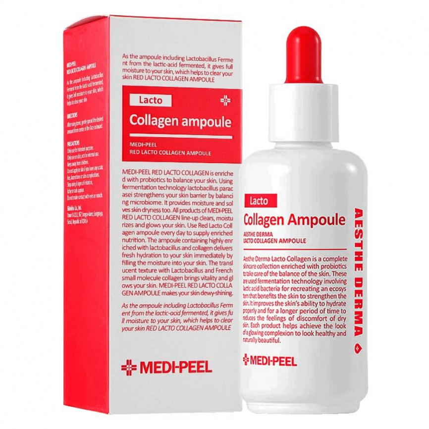 Сыворотка с коллагеном и лактобактериями, 70 мл | Medi-Peel Red Lacto Collagen Ampoule фото 2