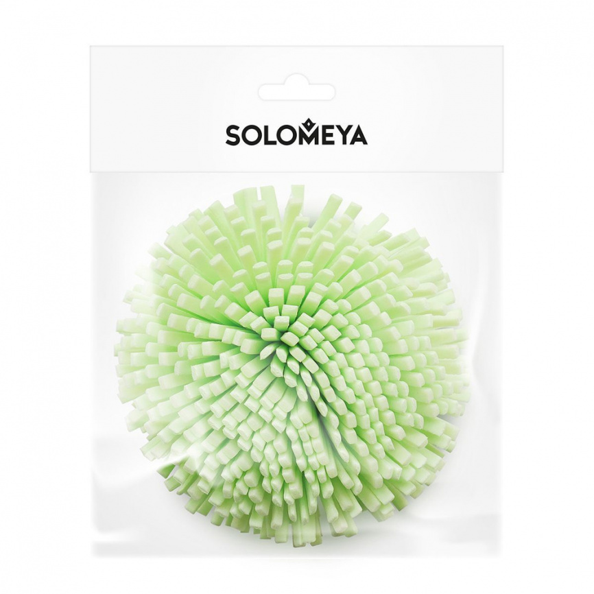 Мочалка-спонж для тела (зеленая), 1 шт | SOLOMEYA Bath Sponge Green фото 2