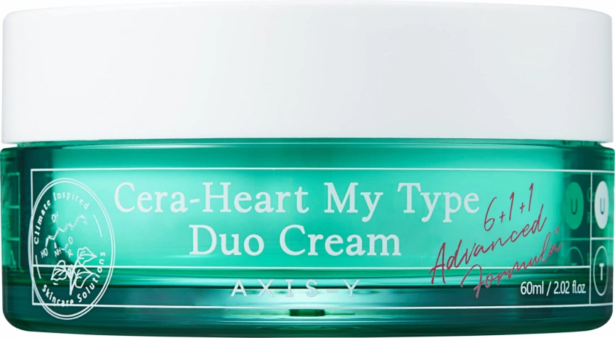 Крем для лица двойной для Т и U зон, 60 мл | AXIS-Y Cera-Heart My Type Duo Cream фото 1