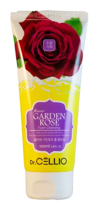 Пенка для умывания с экстрактом розы, 100 мл | Dr.Cellio FLOWER GARDEN ROSE FOAM CELANSING фото 1