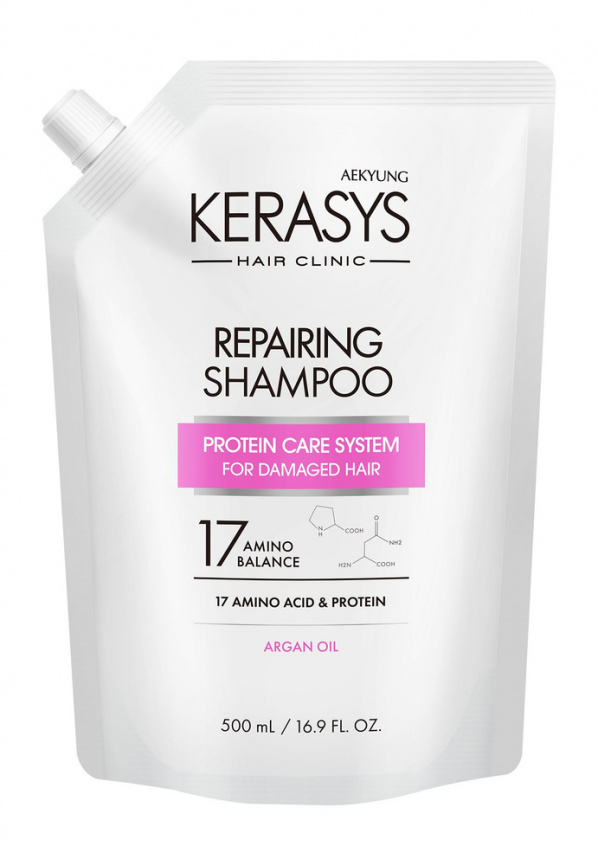 Восстанавливающий шампунь для волос, запаска 500 мл | Kerasys Hair Clinic Repairing Shampoo фото 1