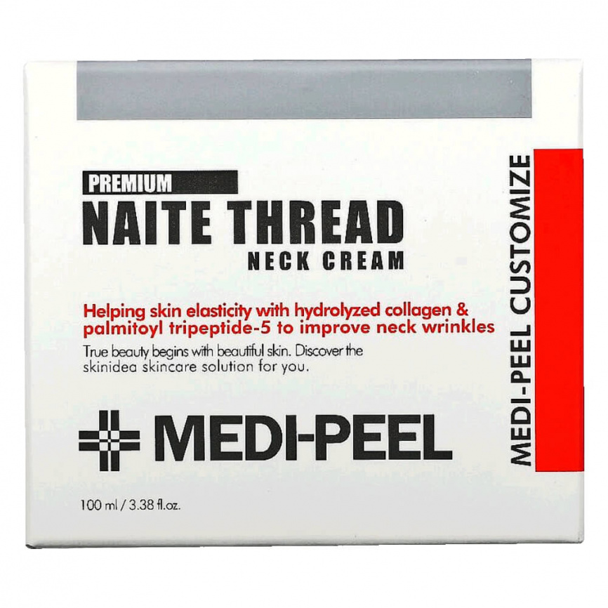 Подтягивающий крем для шеи с пептидным комплексом, 100 мл | Medi-Peel Naite Thread Neck Cream фото 2