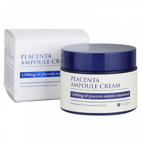 Антивозрастной плацентарный крем для лица, 50 мл | MIZON Placenta Ampoule Cream фото 1