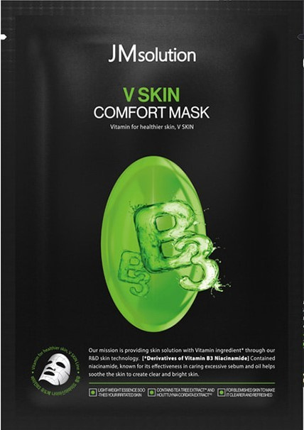 Тканевая маска для сияния кожи с витамином B3, 30 мл | JMsolution V Skin Comfort Mask фото 1