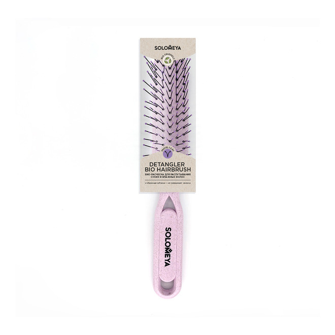 Расческа для распутывания сухих и влажных волос (пастельно-сиреневая), 1 шт | SOLOMEYA Detangler Hairbrush for Wet & Dry Hair Pastel Lilac фото 2