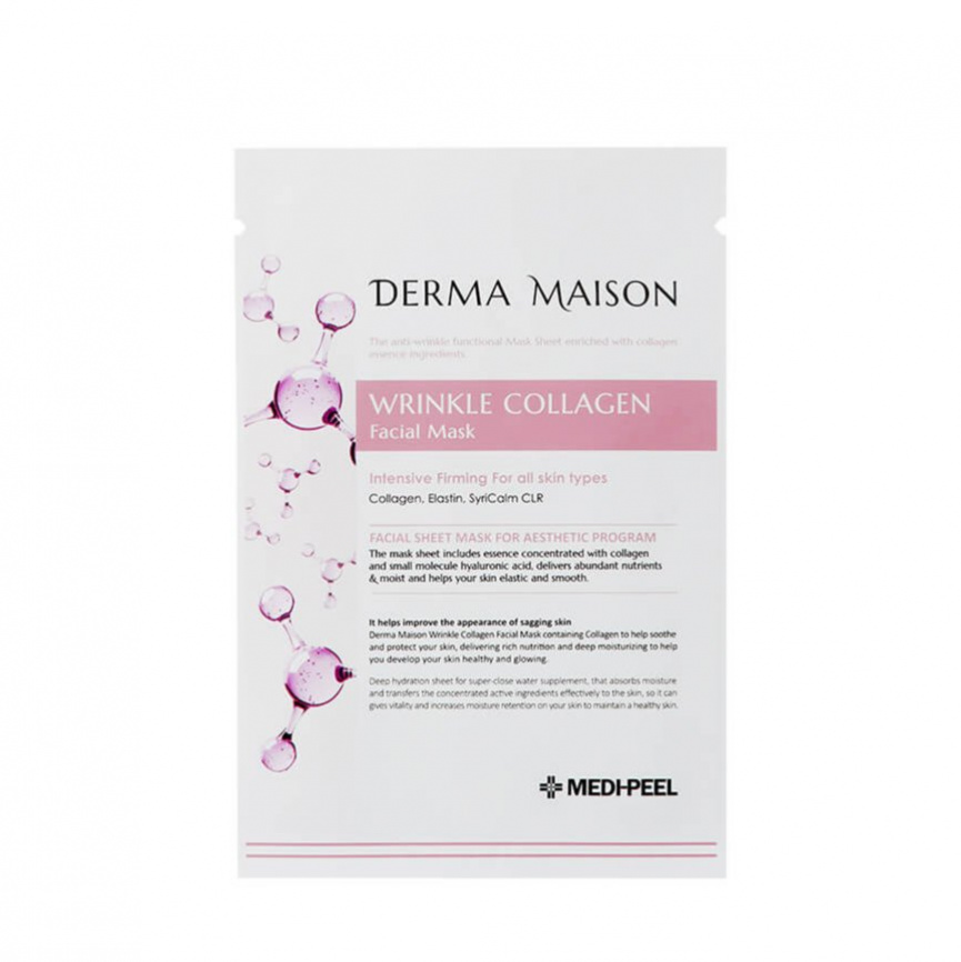 Тканевая маска антивозрастная ампульная, 23 мл | Medi-Peel Derma Maison Wrinkle Collagen Facial Mask фото 1