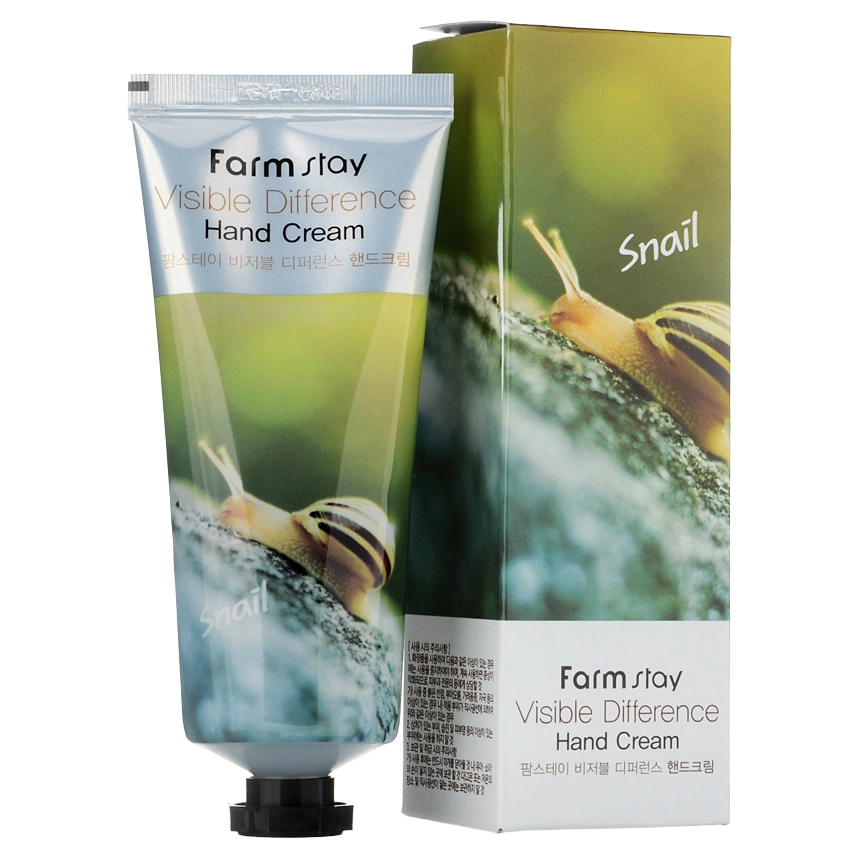 Крем для рук с экстрактом улитки, 100 мл | FarmStay Visible Difference Snail Hand Cream фото 1
