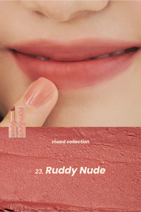 Матовая помада для губ, 3 гр | ROM&ND Zero Matte Lipstick 23 Ruddy Nude фото 2