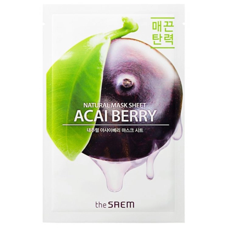 Маска тканевая с экстрактом ягод асаи, 21 мл | THE SAEM Natural Acai Berry Mask Sheet фото 2