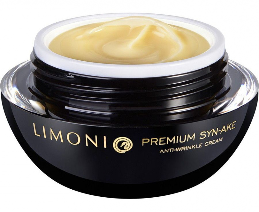 Антивозрастной крем для лица со змеиным пептидом и золотом, 50 мл | LIMONI Gold Premium Syn-Ake Anti-Wrinkle Cream фото 2