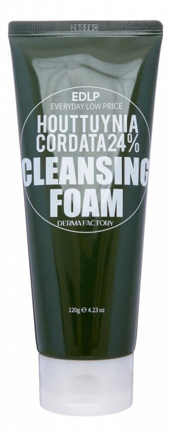 Пенка для умывания с экстрактом хауттюйнии, 120 гр | Derma Factory Houttuynia Cordata 24% Cleansing Foam фото 1