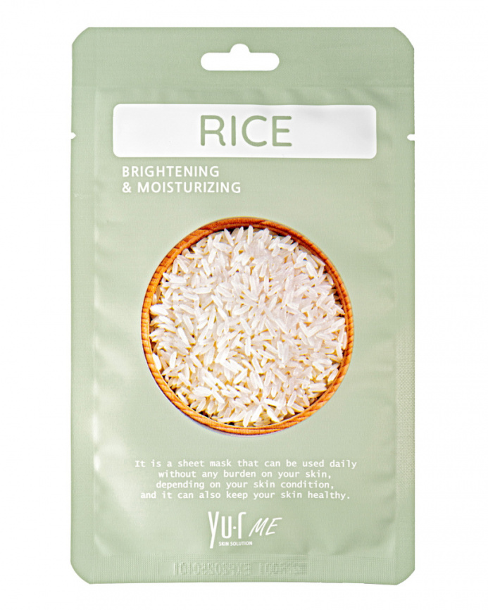Маска для лица с экстрактом риса, 25 гр | Yu.R ME Rice Sheet Mask фото 1