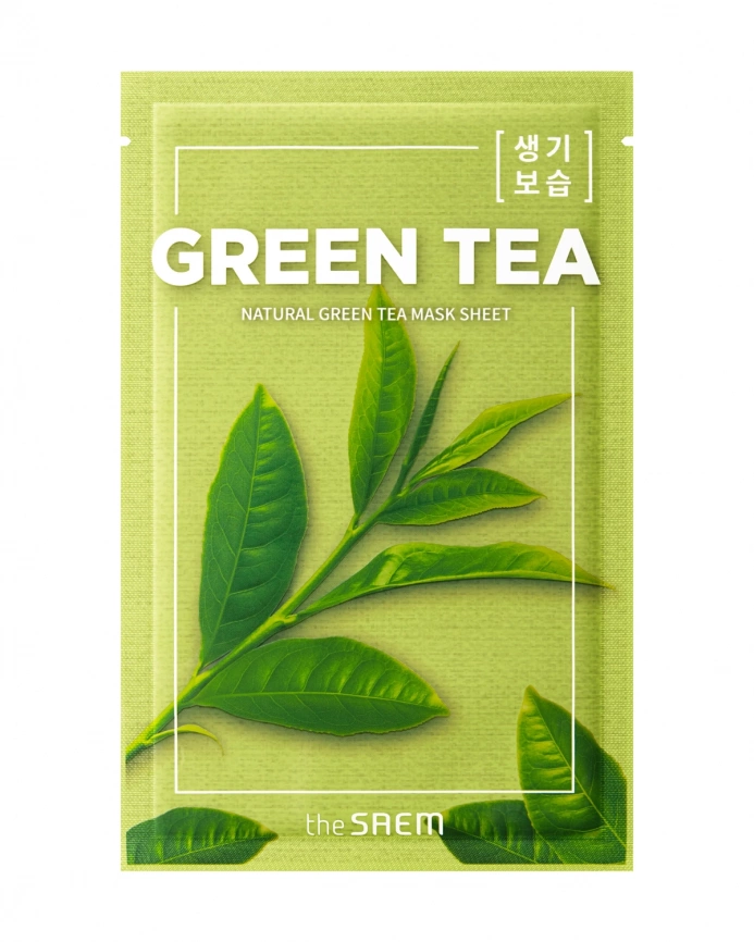 Маска тканевая с экстрактом зеленого чая, 21 мл | THE SAEM Natural Green Tea Mask Sheet фото 1