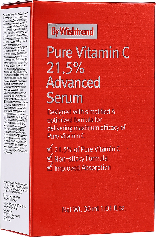 Сыворотка с витамином С, 30 мл | BY WISHTREND Pure Vitamin C 21.5% Advanced Serum фото 3