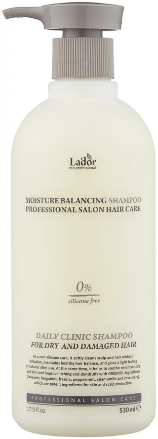 Шампунь для волос увлажняющий, 530 мл | LADOR Moisture Balancing Shampoo фото 1